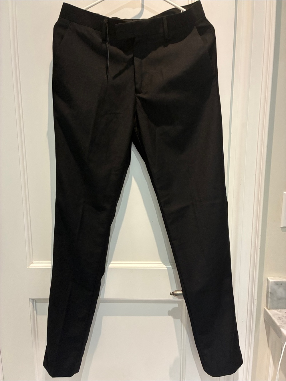 NWT Alberto Cardinali Men’s Ultra Skinny Fit Dress Pants Black 30x32 👵MT
